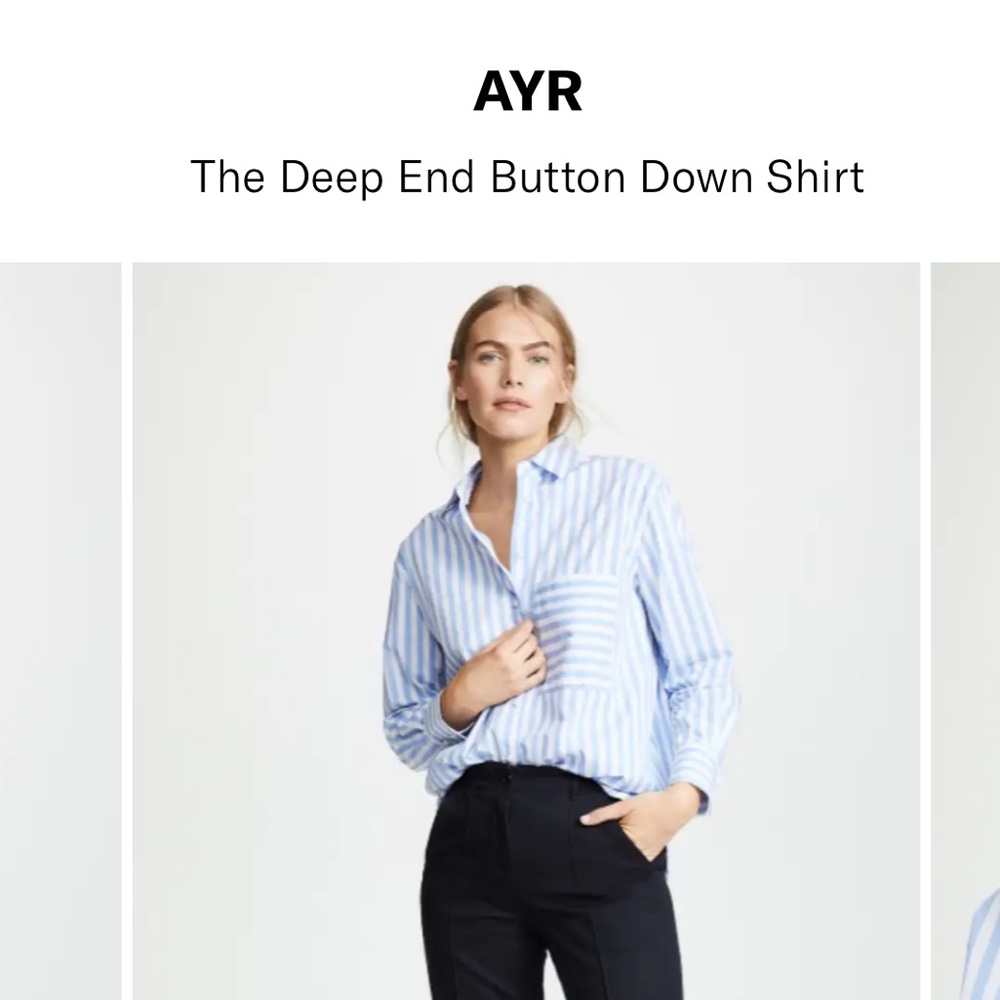 NWT - ayr deep end blue shirt XS